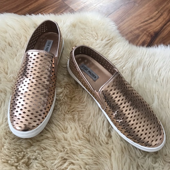 Steve Madden Shoes - Brand New Steve Madden Rose Gold Slip On Shoes